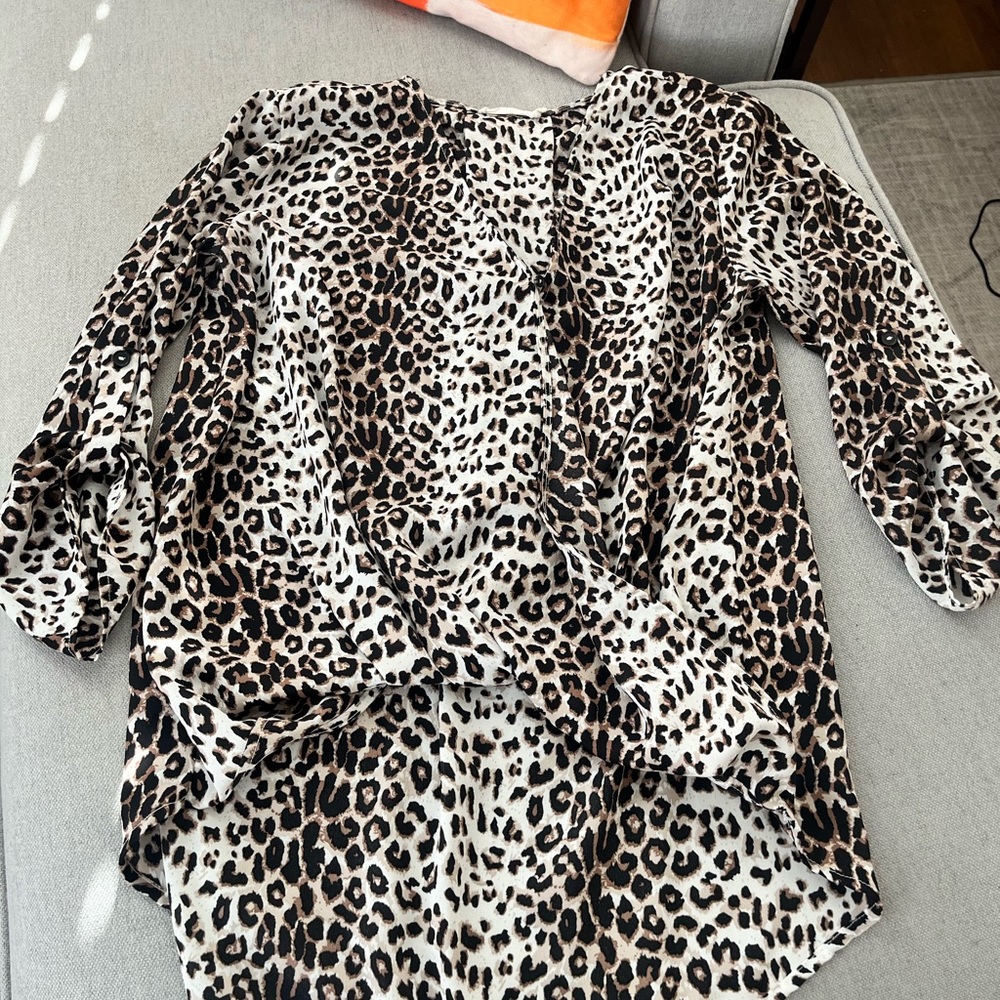 Medium, Lush, leopard print blouse